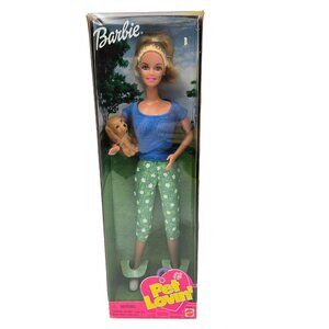 Pet Lovin’ Barbie Doll Dog Outfit Brush 1999 Mattel Vintage NRFB Read
